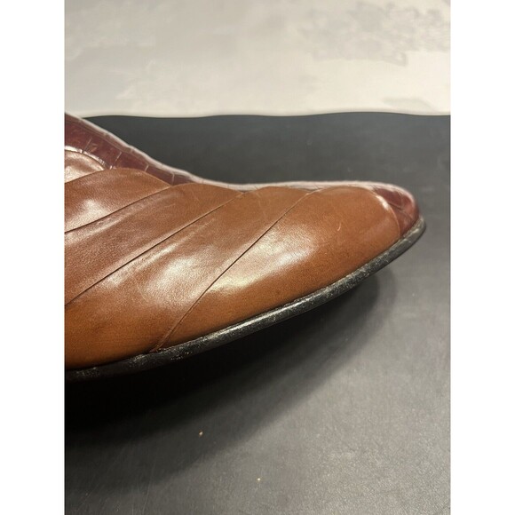 Stacy Adams Crocodile Style Leather Upper & Soles Ankle Booties Shoes Brazil 7M - Picture 14 of 15